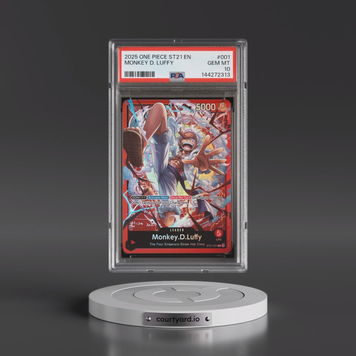 2025 One Piece Starter Deck ST21-EX Gear 5 #001 Monkey D. Luffy (PSA 10 GEM MINT)