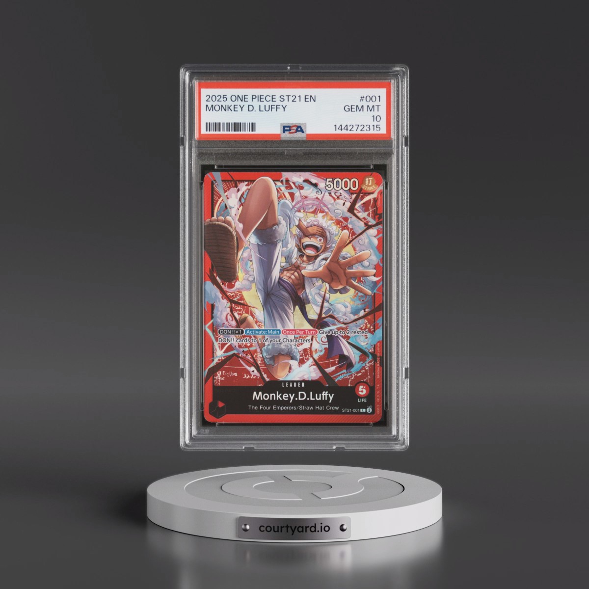 2025 One Piece Starter Deck ST21-EX Gear 5 #001 Monkey D. Luffy (PSA 10 GEM MINT)