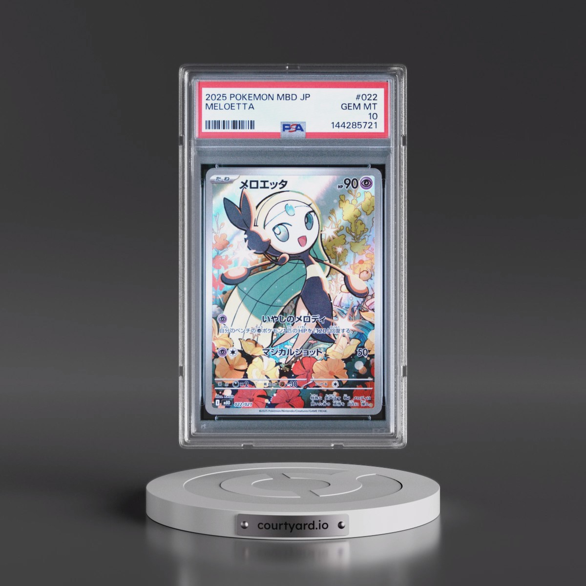 2025 Pokémon Mbd-Mega Starter Set Mega Diancie EX #022 Meloetta (PSA 10 GEM MINT)