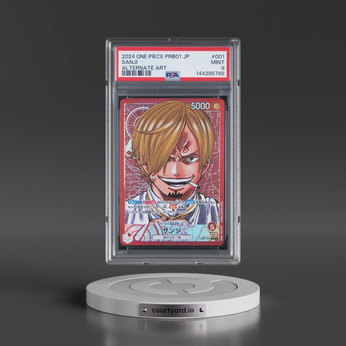 2024 One Piece Japanese PRB01-Premium Booster -One Piece Card the Best #001 Sanji - Alternate Art (PSA 9 MINT)