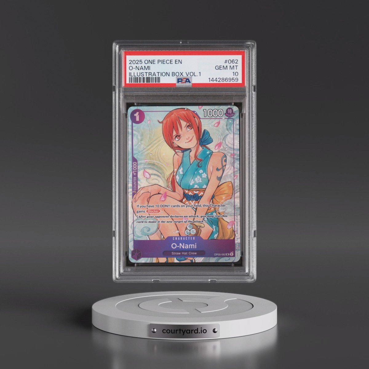 2025 One Piece Promos #062 O-Nami - Illustration Box Vol.1 (PSA 10 GEM MINT)