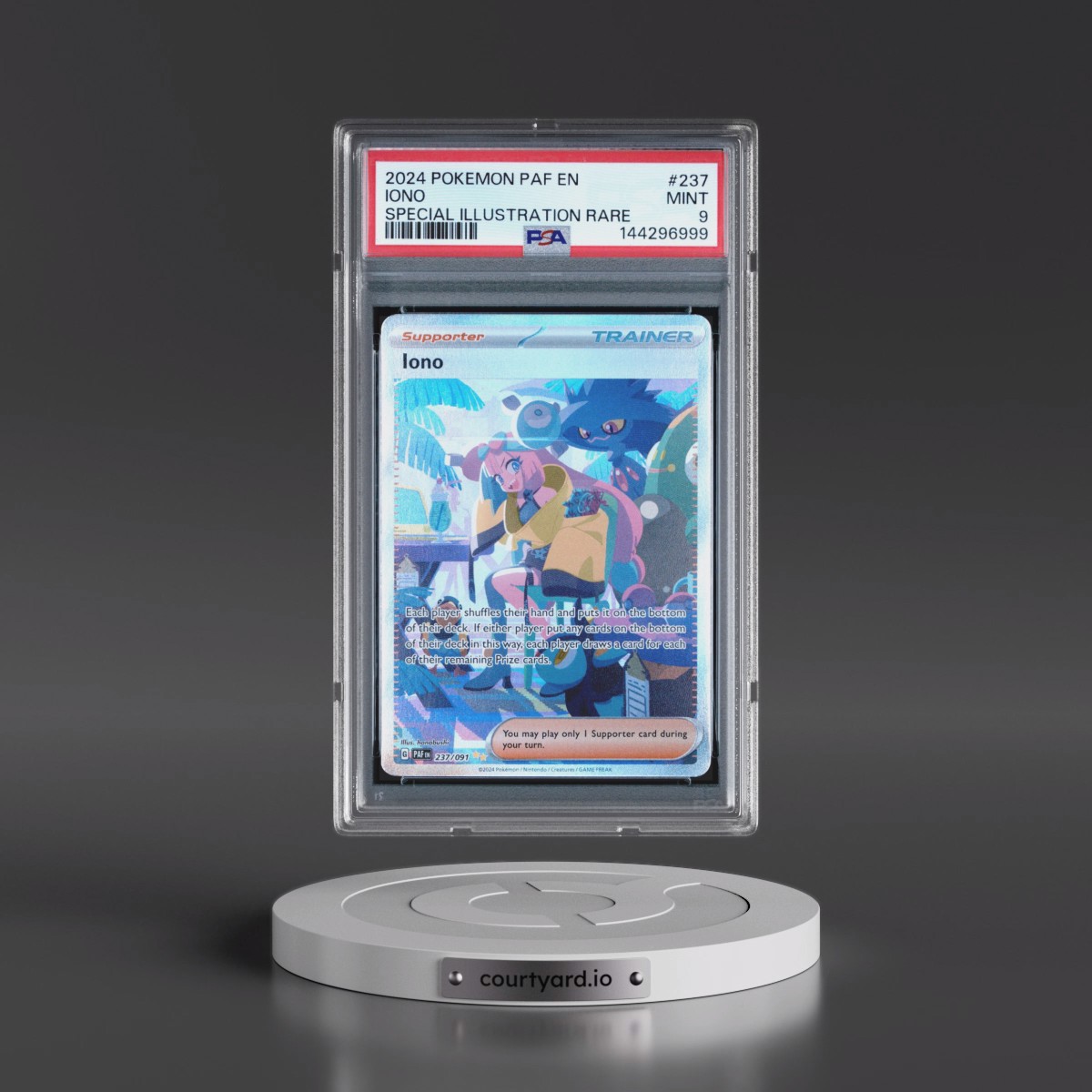 2024 Pokémon Paf EN-Paldean Fates #237 Iono - Special Illustration Rare (PSA 9 MINT)