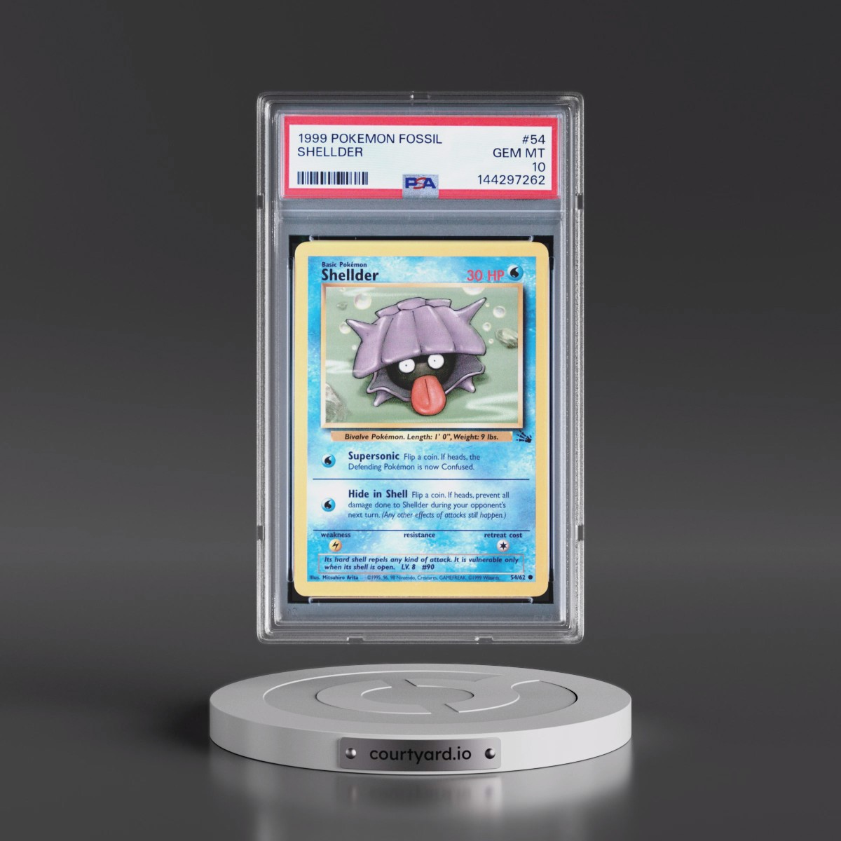 1999 Pokémon Fossil #54 Shellder (PSA 10 GEM MINT)