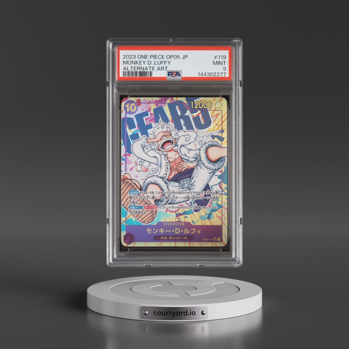 2023 One Piece Japanese OP05-Awakening of the New Era #119 Monkey D. Luffy - Alternate Art (PSA 9 MINT)