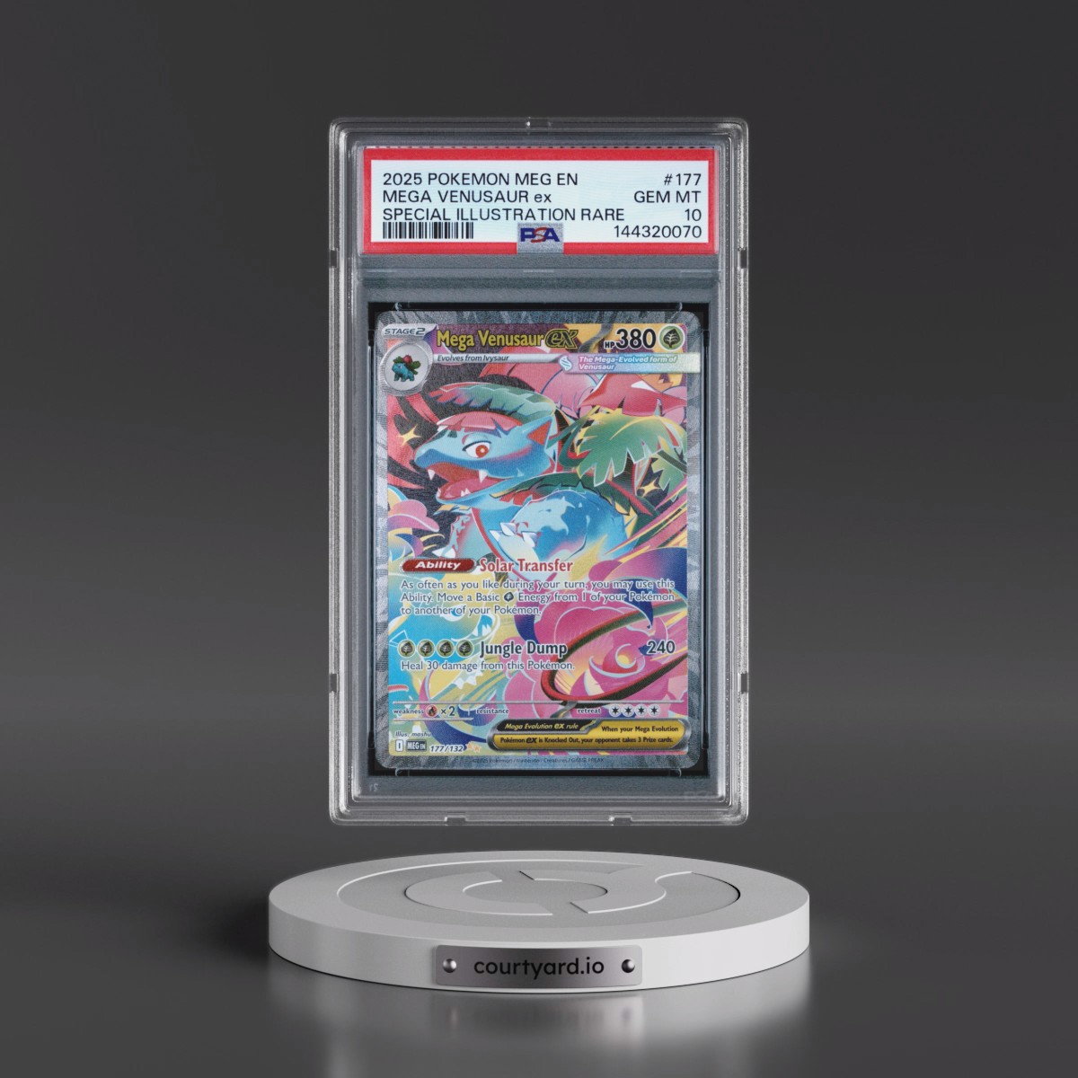 2025 Pokémon Meg EN-Mega Evolution #177 Mega Venusaur EX - Holo Special Illustration Rare (PSA 10 GEM MINT)
