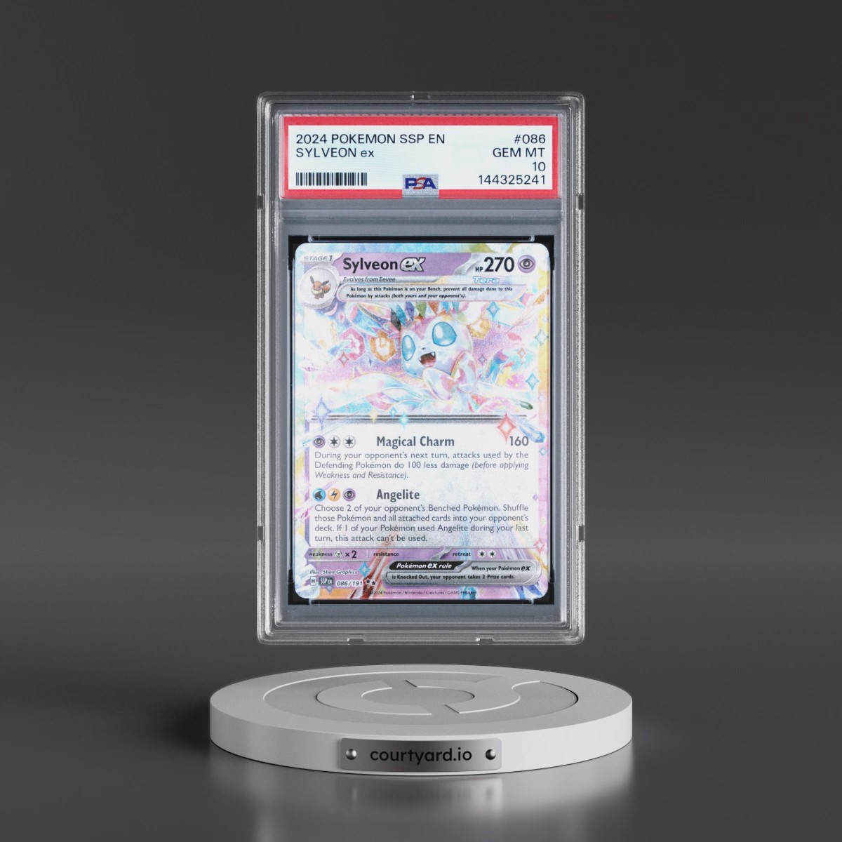 2024 Pokémon Ssp EN-Surging Sparks #086 Sylveon EX - Holo (PSA 10 GEM MINT)