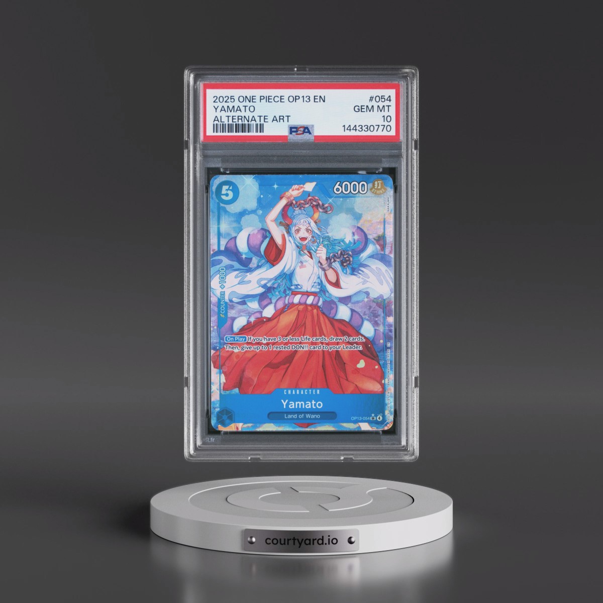 2025 One Piece OP13-Carrying on His Will #054 Yamato - Alternate Art (PSA 10 GEM MINT)