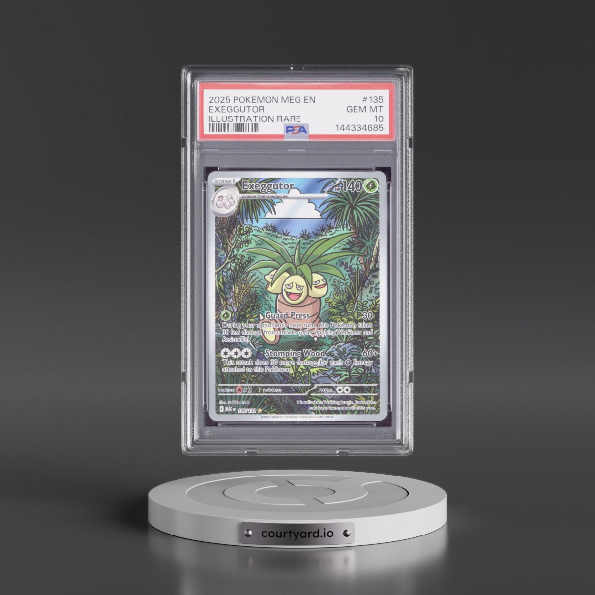 2025 Pokémon Meg EN-Mega Evolution #135 Exeggutor - Illustration Rare (PSA 10 GEM MINT)
