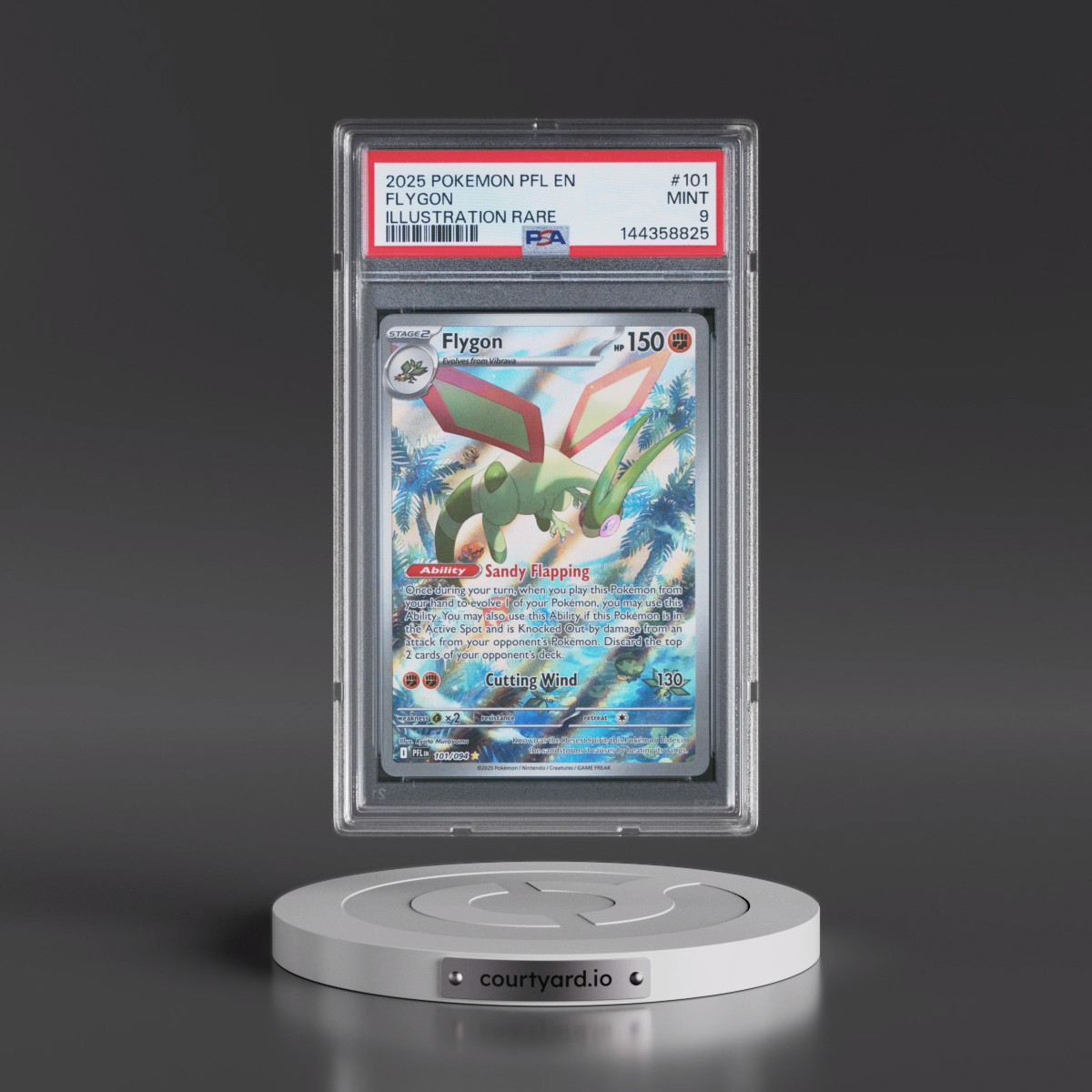 2025 Pokémon Pfl EN-Phantasmal Flames #101 Flygon - Illustration Rare (PSA 9 MINT)