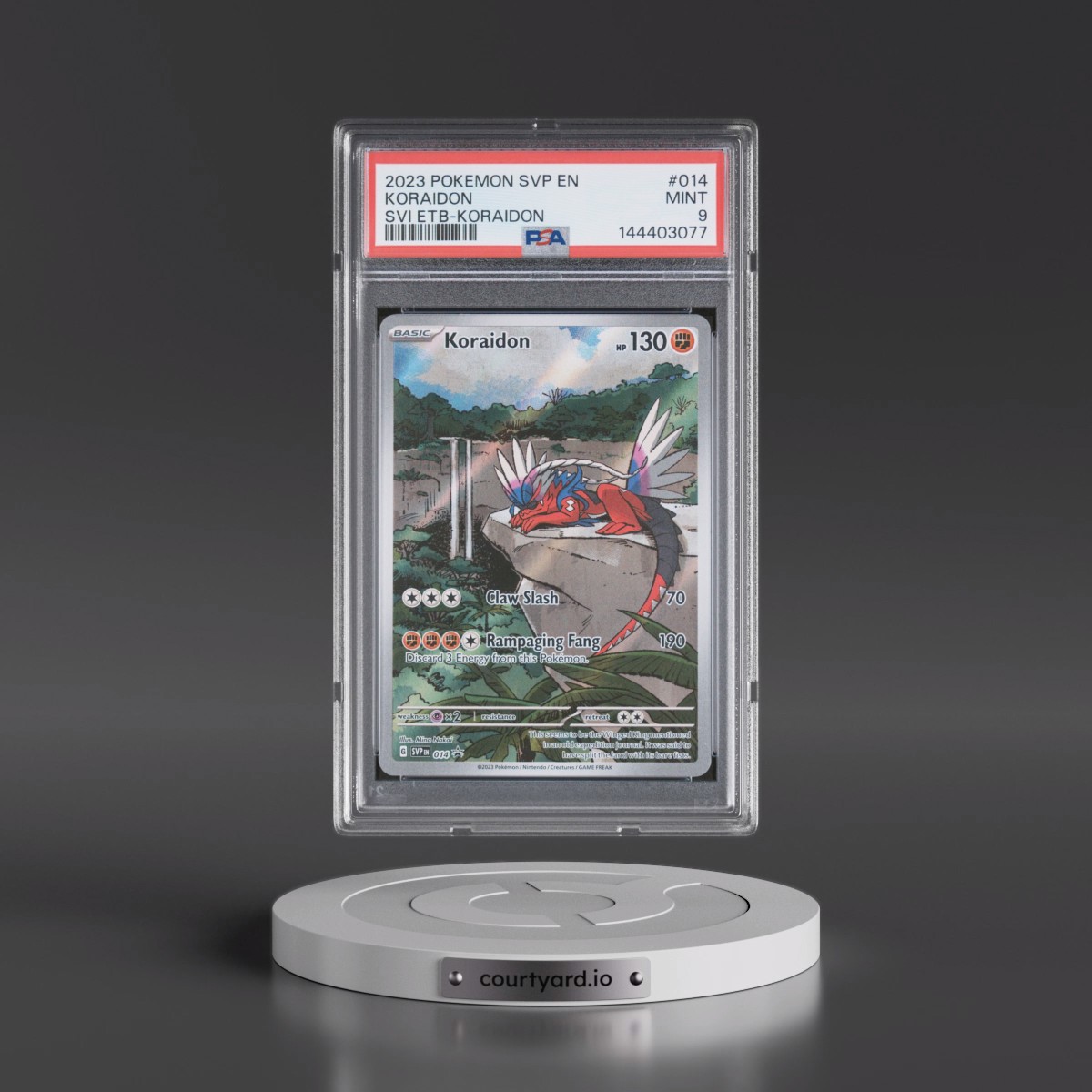 2023 Pokémon Svp EN-SV Black Star Promo #014 Koraidon - Scarlet & Violet Elite Trainer Box-Koraidon (PSA 9 MINT)
