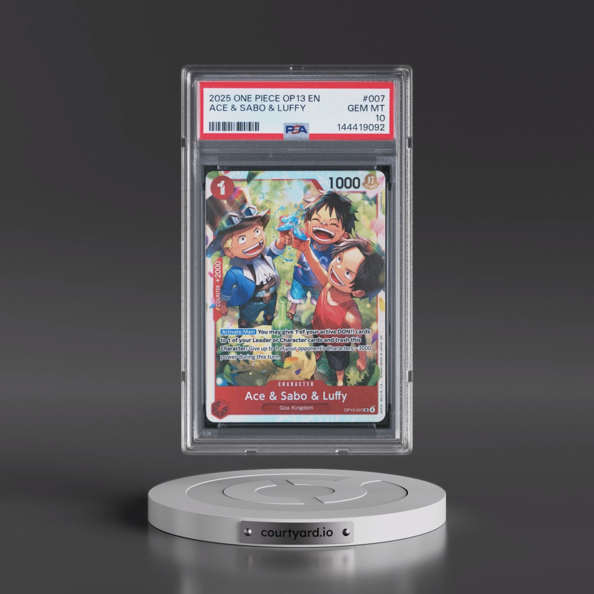2025 One Piece OP13-Carrying on His Will #007 Ace & Sabo & Luffy (PSA 10 GEM MINT)