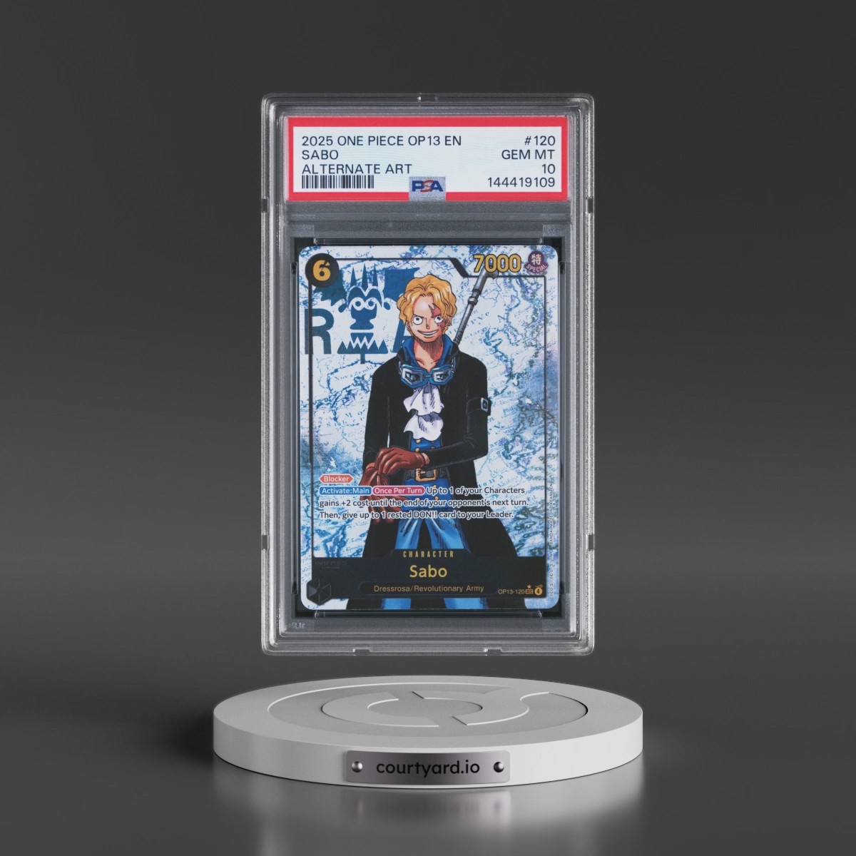 2025 One Piece OP13-Carrying on His Will #120 Sabo - Alternate Art (PSA 10 GEM MINT)