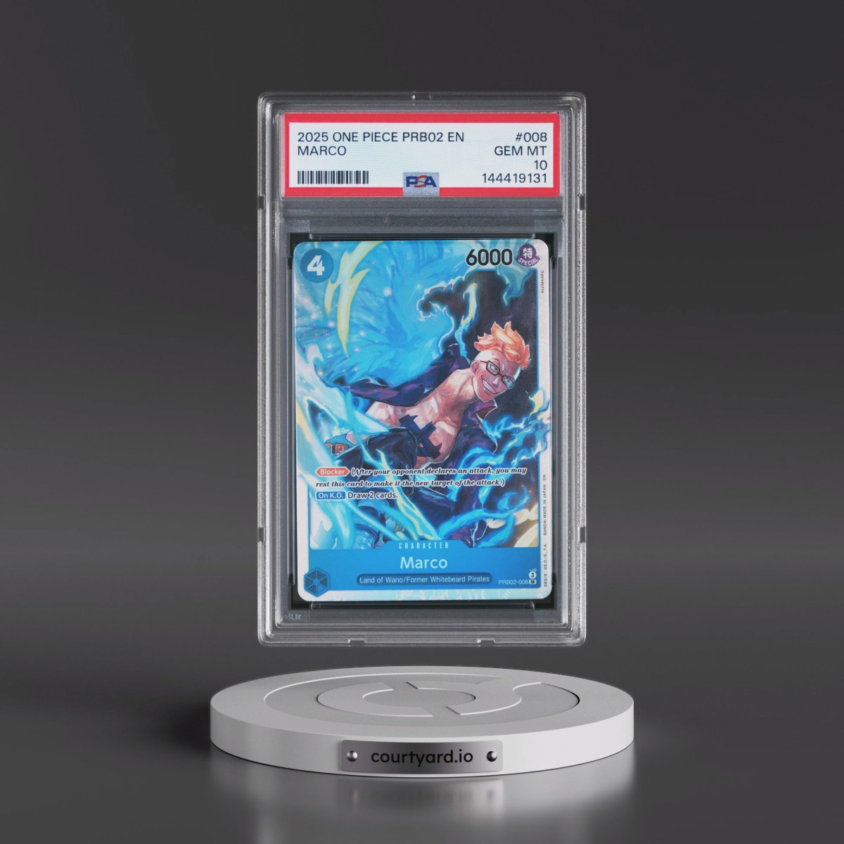 2025 One Piece PRB02-Premium Booster -One Piece Card the Best- Vol.2 #008 Marco (PSA 10 GEM MINT)