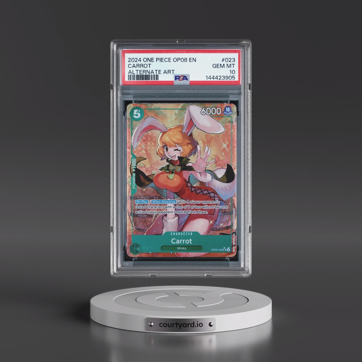 2024 One Piece OP08-Two Legends #023 Carrot - Alternate Art (PSA 10 GEM MINT)