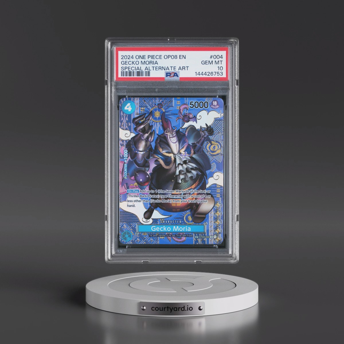2024 One Piece OP08-Two Legends #004 Gecko Moria - Special Alternate Art (PSA 10 GEM MINT)