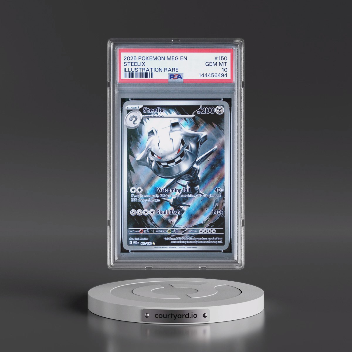 2025 Pokémon Meg EN-Mega Evolution #150 Steelix - Illustration Rare (PSA 10 GEM MINT)