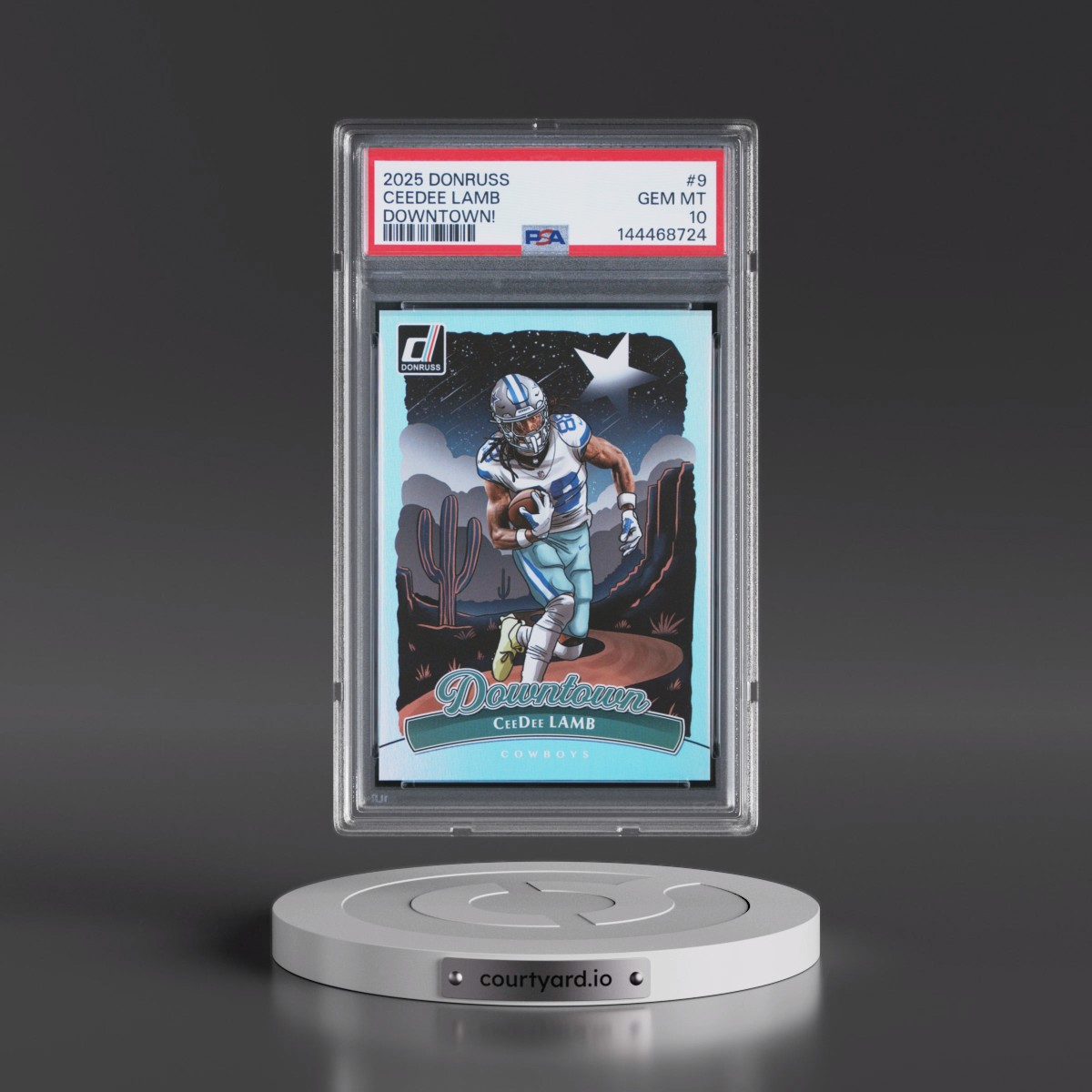 2025 Panini Donruss Downtown #9 Ceedee Lamb (PSA 10 GEM MINT)