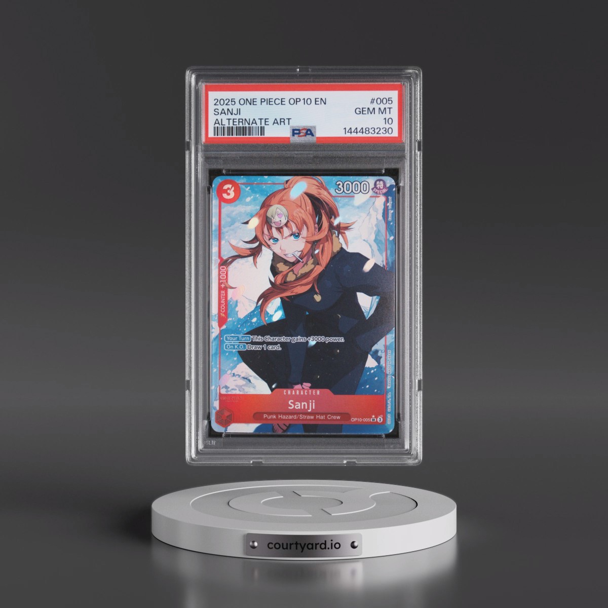 2025 One Piece OP10-Royal Blood #005 Sanji - Alternate Art (PSA 10 GEM MINT)