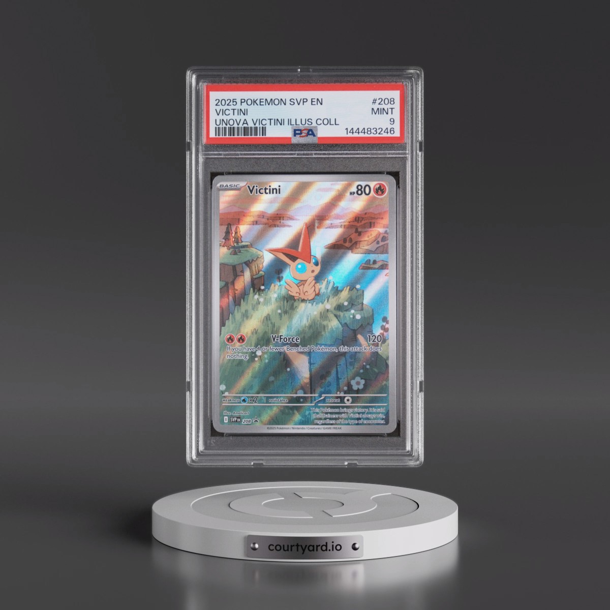 2025 Pokémon Svp EN-SV Black Star Promo #208 Victini - Unova Victini Illustration Collection (PSA 9 MINT)