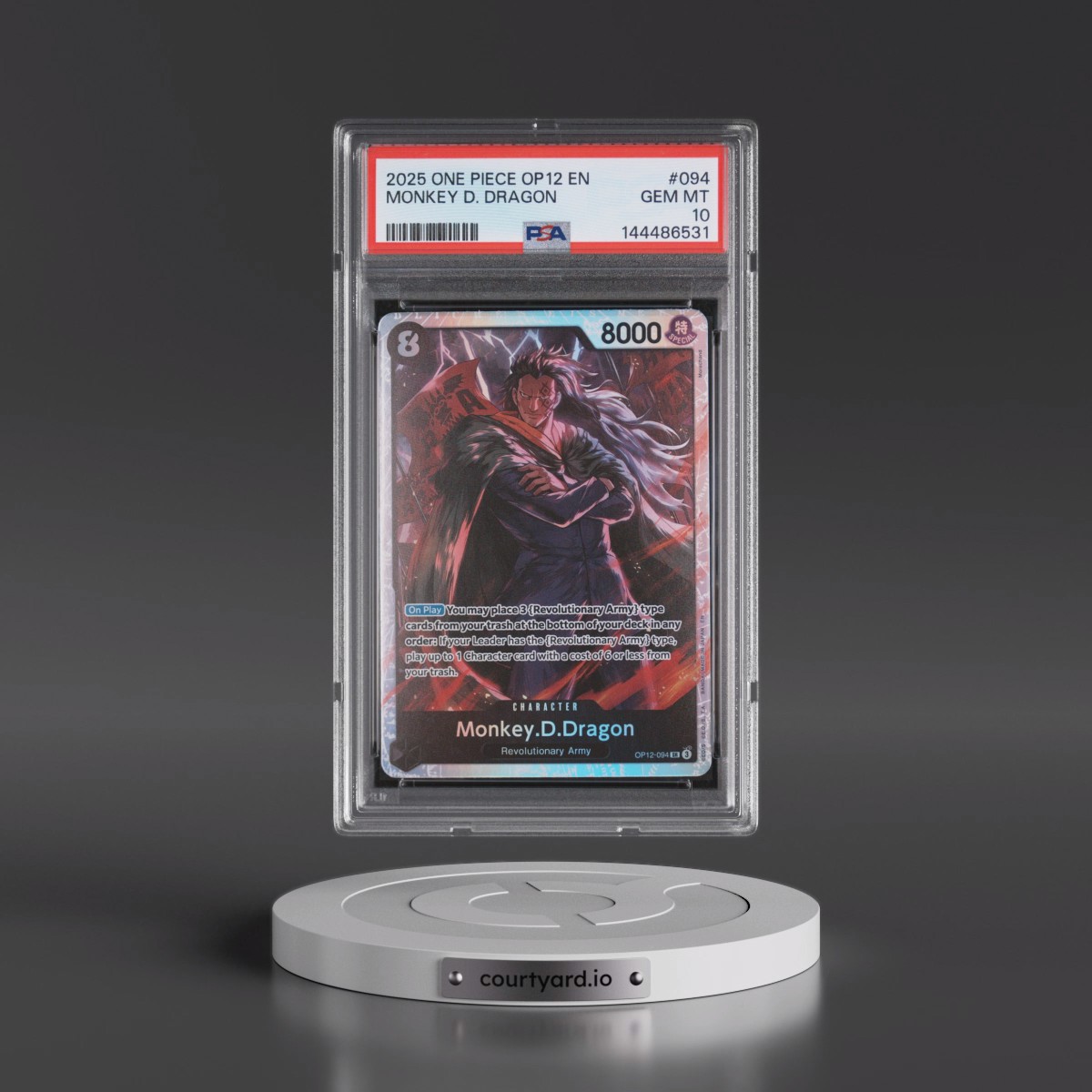 2025 One Piece OP12-Legacy of the Master #094 Monkey D. Dragon (PSA 10 GEM MINT)