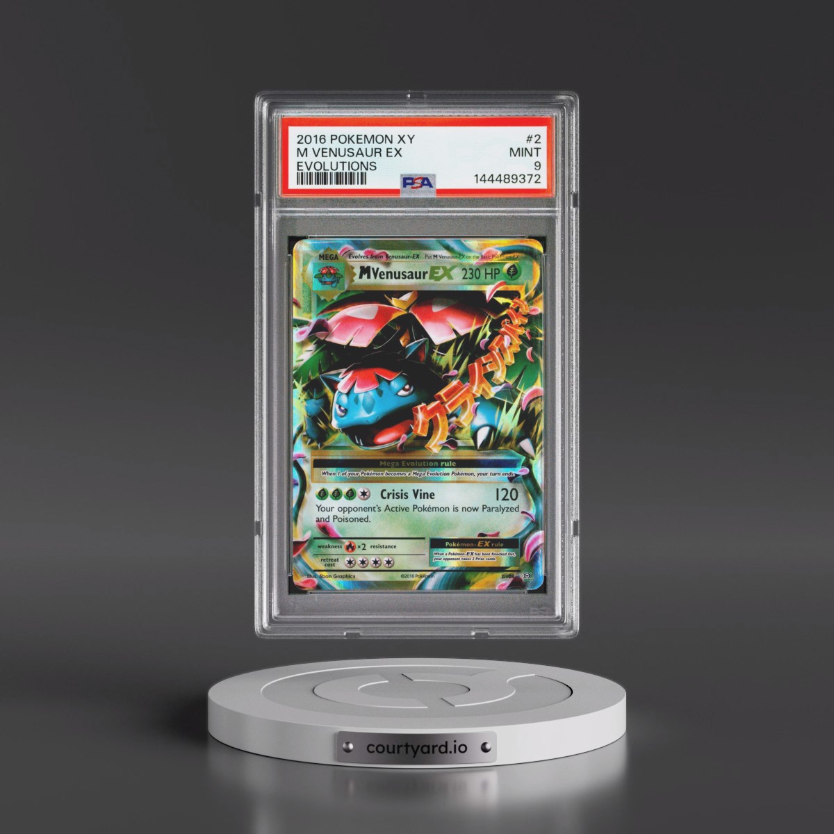 2016 Pokémon XY Evolutions #2 M Venusaur EX - Holo (PSA 9 MINT)