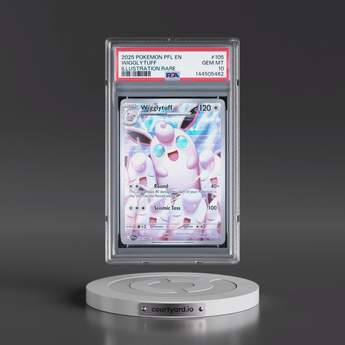 2025 Pokémon Pfl EN-Phantasmal Flames #105 Wigglytuff - Illustration Rare (PSA 10 GEM MINT)