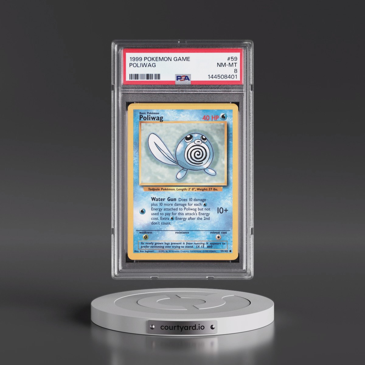 1999 Pokémon Game #59 Poliwag (PSA 8 NM-MT)