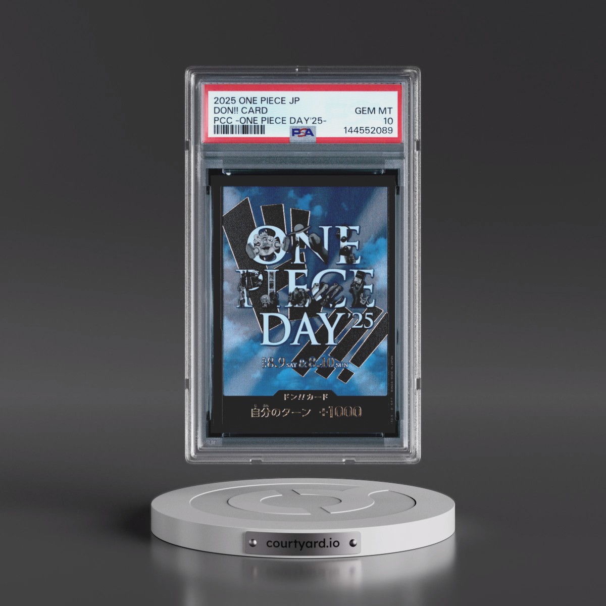 2025 One Piece Japanese Premium Card Collection -One Piece Day'25 Don!! Card PSA 10
