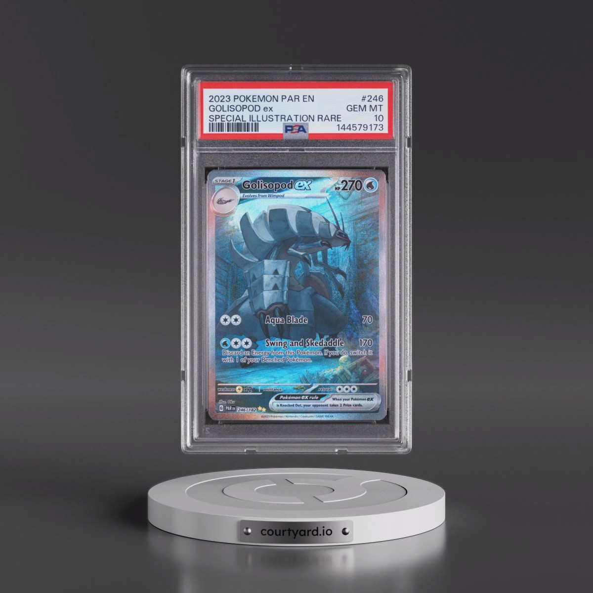 2023 Pokémon Par EN-Paradox Rift Golisopod EX - Holo Special Illustration Rare #246 PSA 10