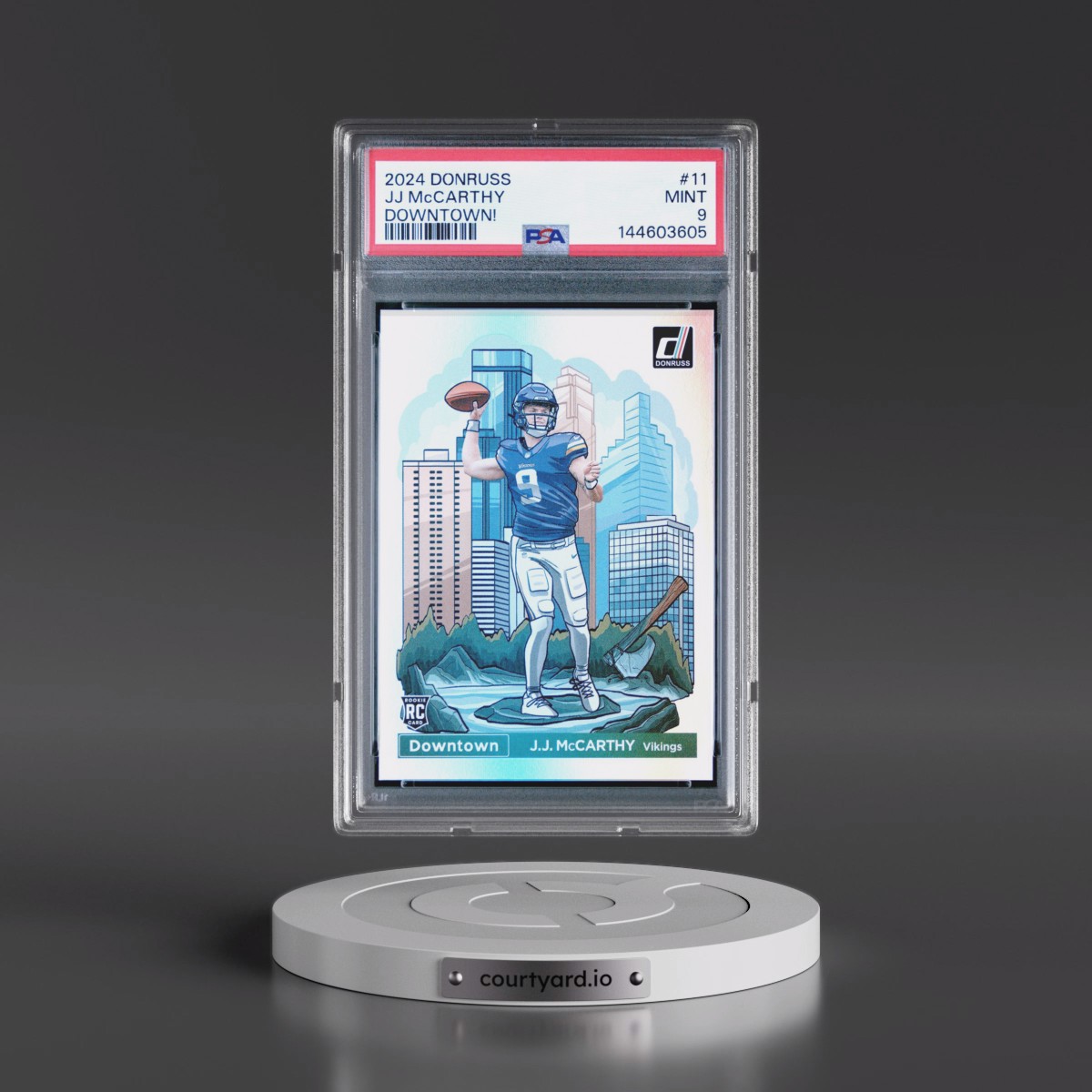 2024 Panini Donruss Downtown! #11 JJ McCarthy (PSA 9 MINT)