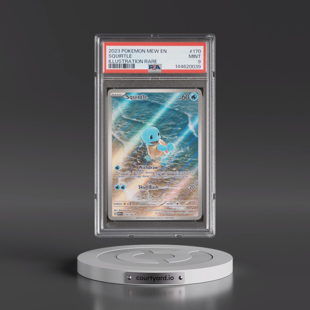 2023 Pokémon Mew EN-151 #170 Squirtle - Illustration Rare (PSA 9 MINT)