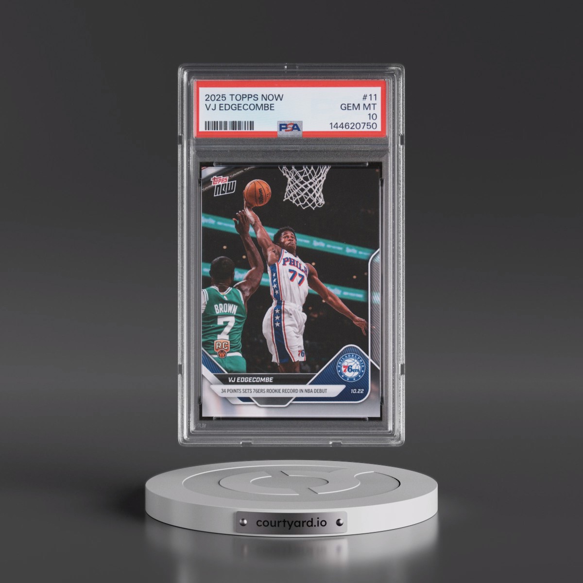 2025 Topps Now #11 VJ Edgecombe (PSA 10 GEM MINT)