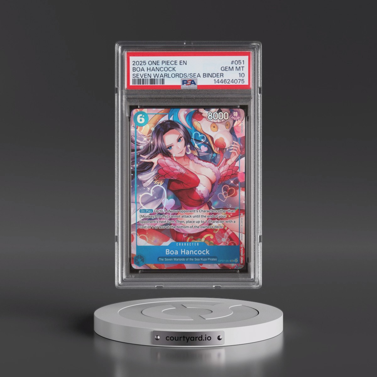 2025 One Piece Seven Warlords of the Sea Binder Set #051 Boa Hancock (PSA 10 GEM MINT)