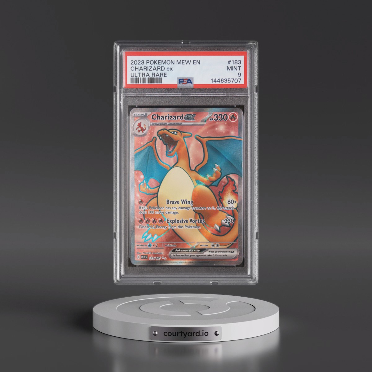 2023 Pokémon Mew EN-151 #183 Charizard EX - Holo Ultra Rare (PSA 9 MINT)