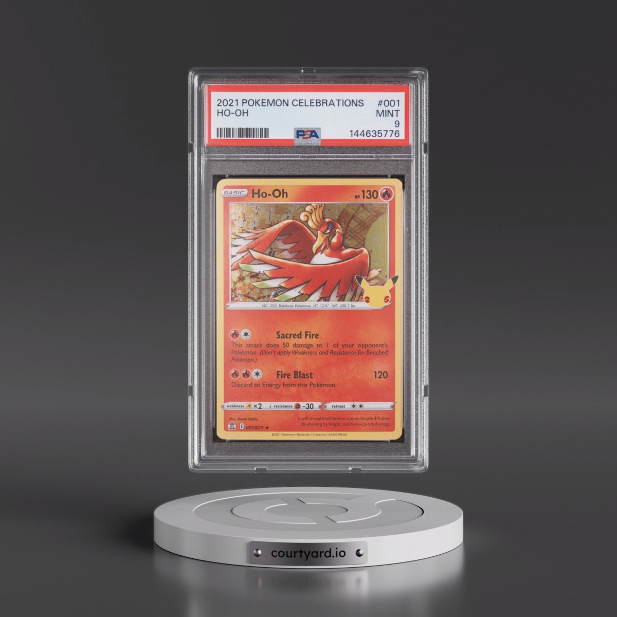 2021 Pokémon Celebrations #001 HO-Oh (PSA 9 MINT)