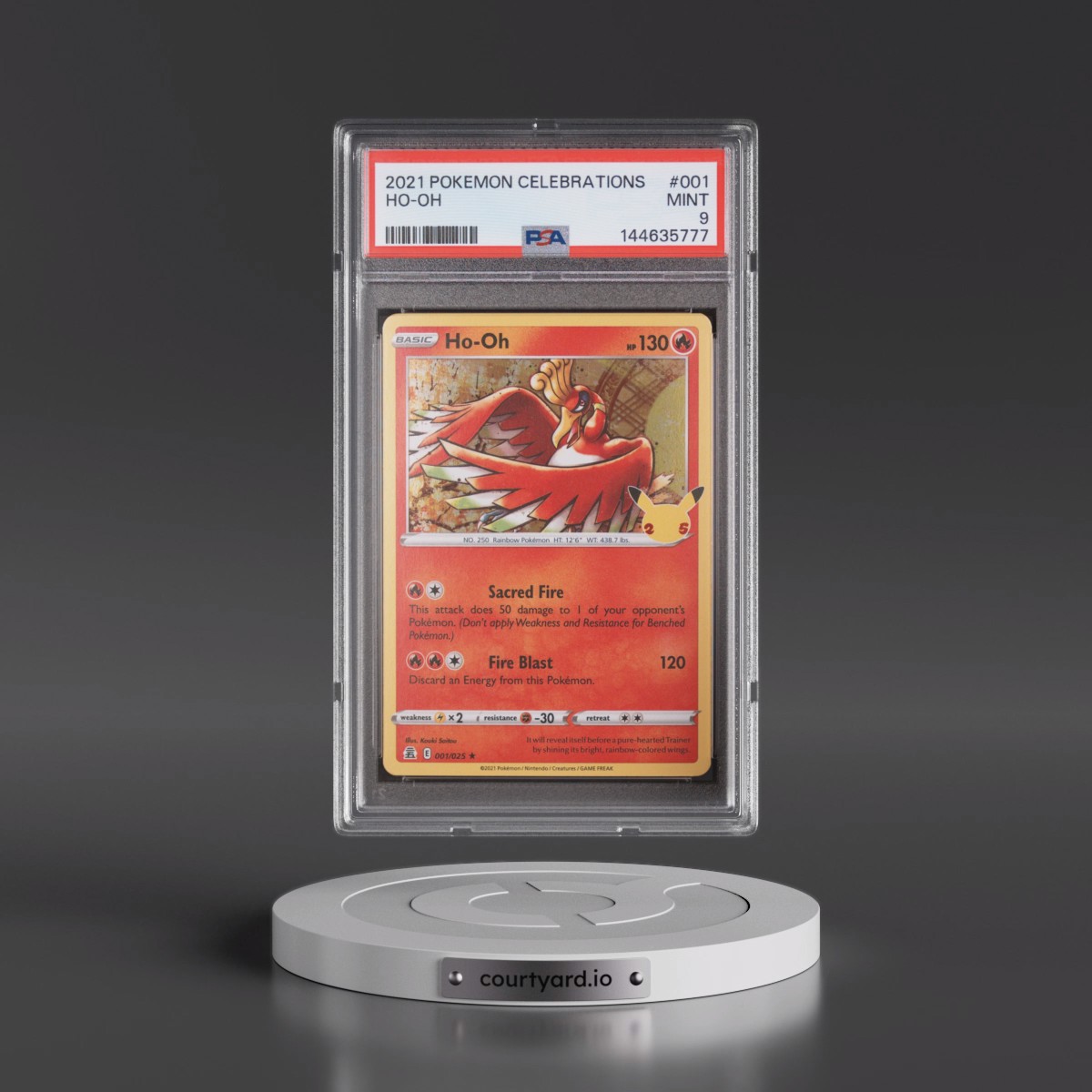 2021 Pokémon Celebrations #001 HO-Oh (PSA 9 MINT)