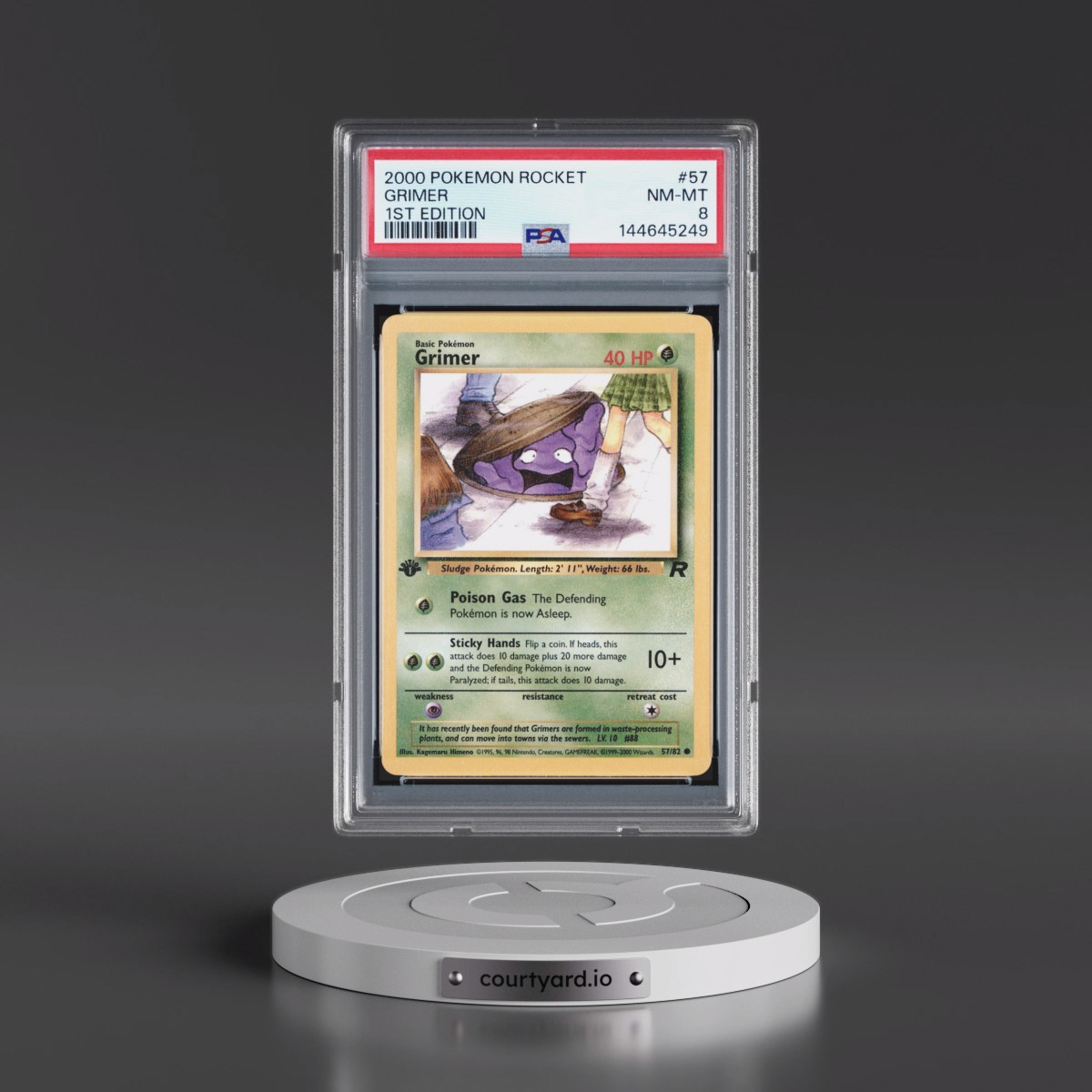 2000 Pokémon Rocket #57 Grimer - 1st Edition (PSA 8 NM-MT)