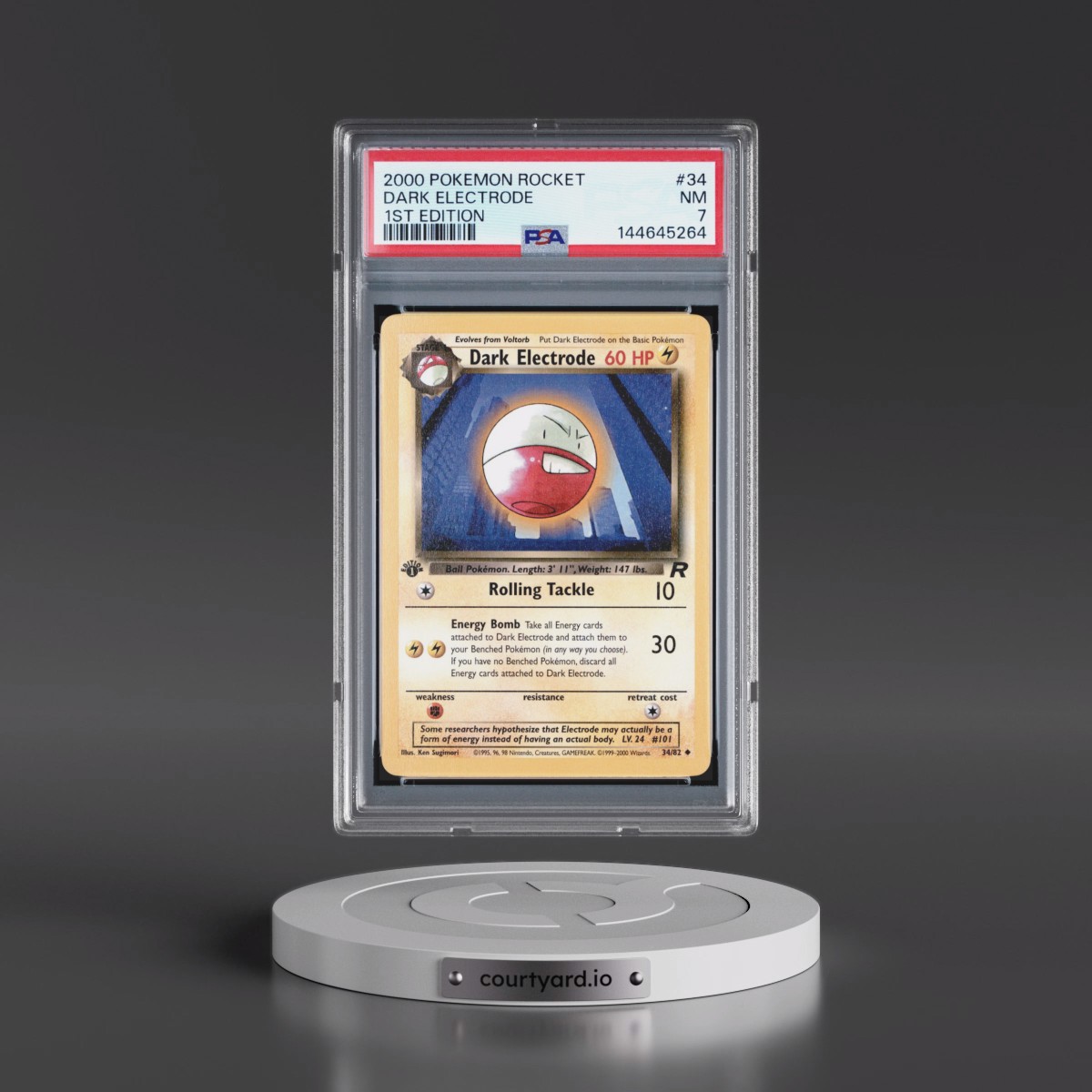 2000 Pokémon Rocket #34 Dark Electrode - 1st Edition (PSA 7 NM)