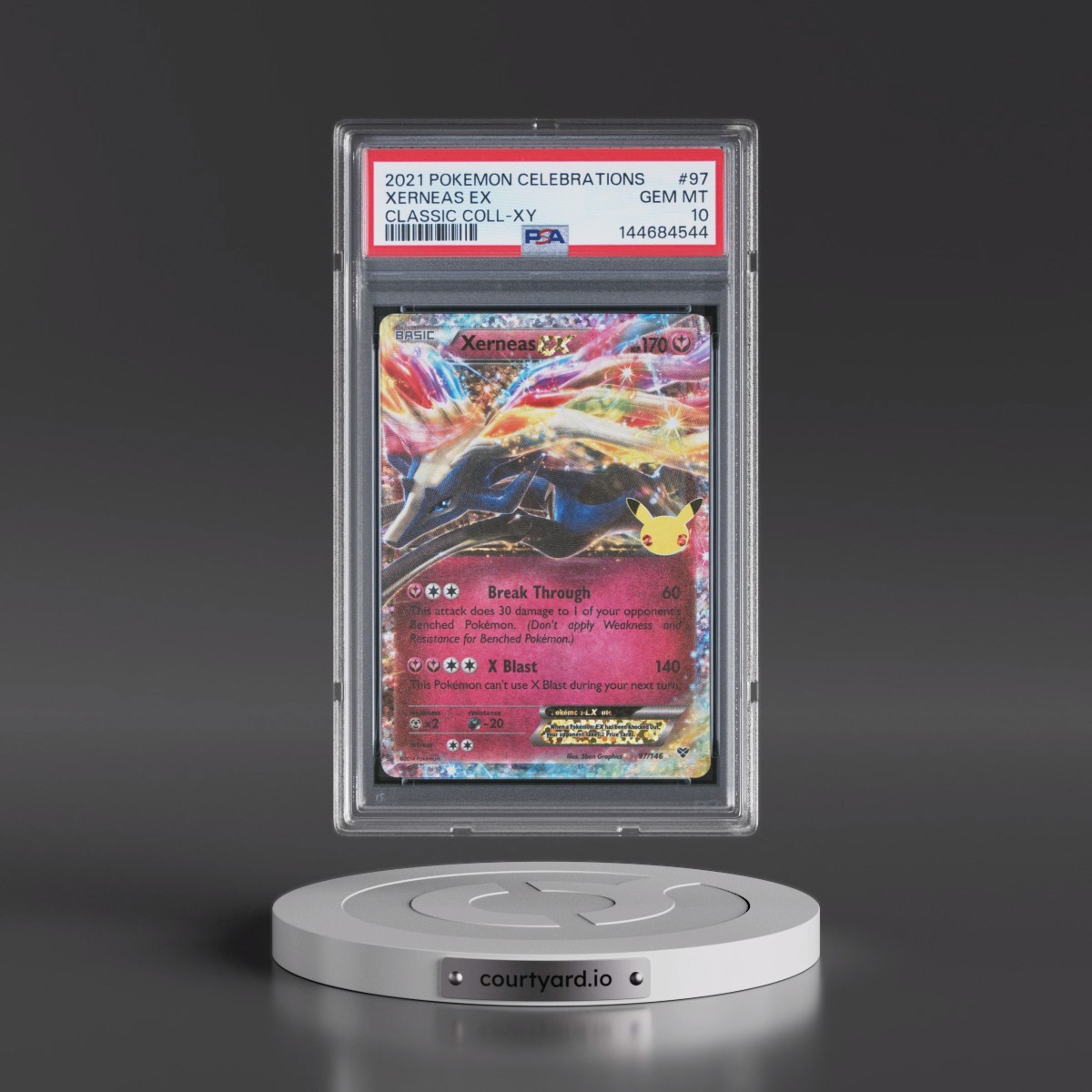 2021 Pokémon Celebrations Classic Collection #97 Xerneas EX - Holo (PSA 10 GEM MINT)