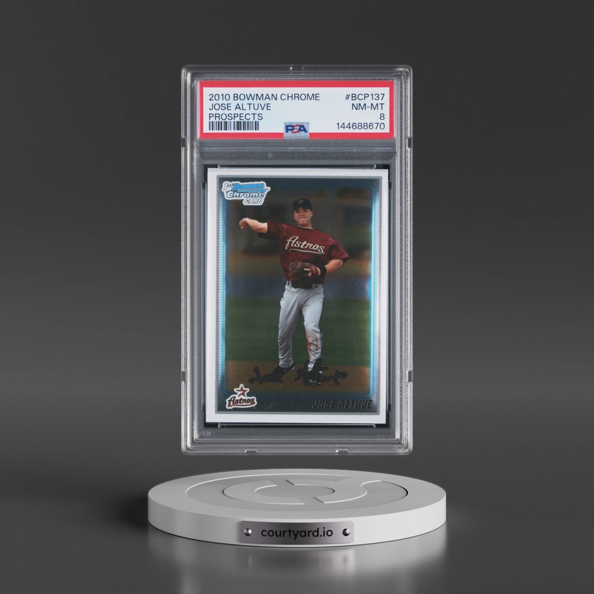 2010 Bowman Chrome Prospects #BCP137 Jose Altuve (PSA 8 NM-MT)