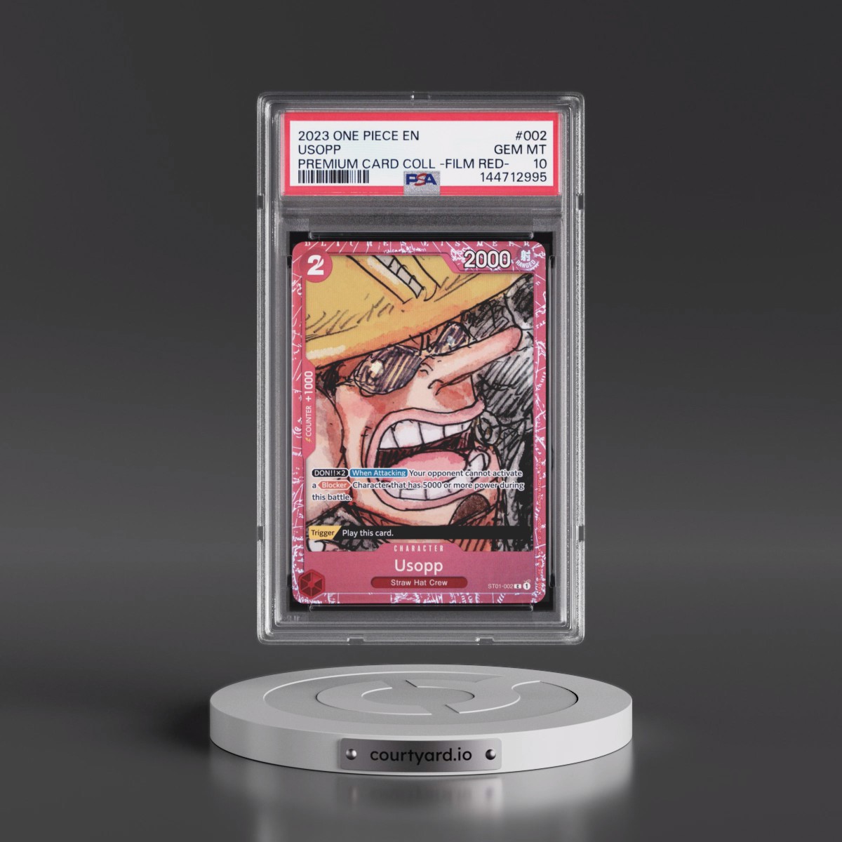 2023 One Piece Premium Card Collection -One Piece Film Red #002 Usopp (PSA 10 GEM MINT)