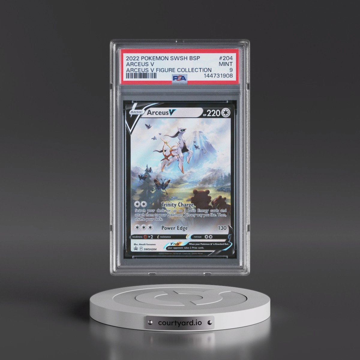 2022 Pokémon Swsh Black Star Promo #204 Arceus V - Holo Arceus V Figure Collection (PSA 9 MINT)
