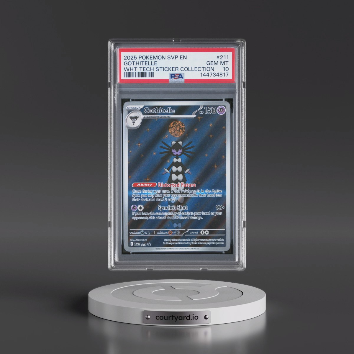 2025 Pokémon Svp EN-SV Black Star Promo #211 Gothitelle - White Flare Tech Sticker Collection (PSA 10 GEM MINT)