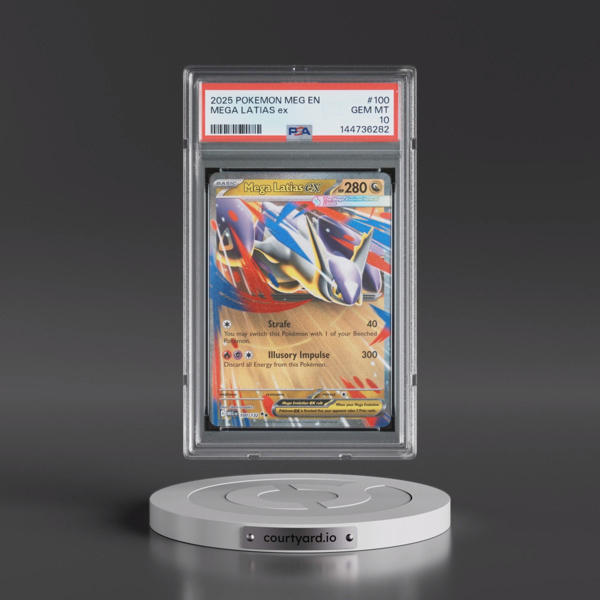 2025 Pokémon Meg EN-Mega Evolution #100 Mega Latias EX - Holo (PSA 10 GEM MINT)