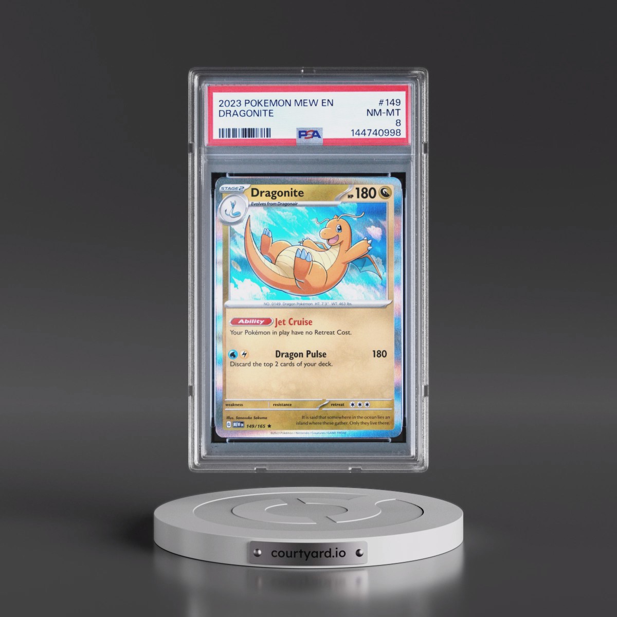 2023 Pokémon Mew EN-151 #149 Dragonite (PSA 8 NM-MT)