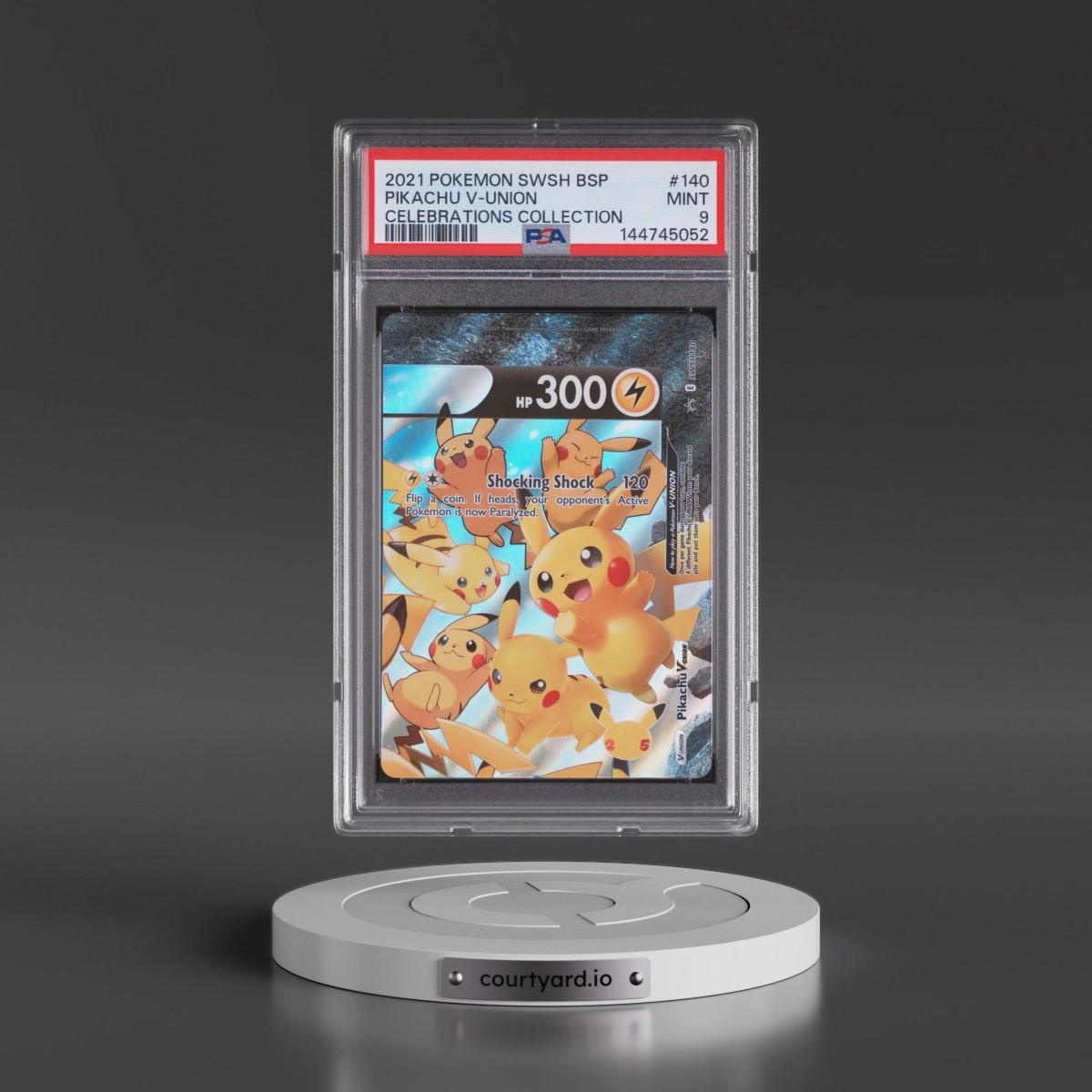 2021 Pokémon Swsh Black Star Promo #140 Pikachu V-Union - Celebrations Collection (PSA 9 MINT)