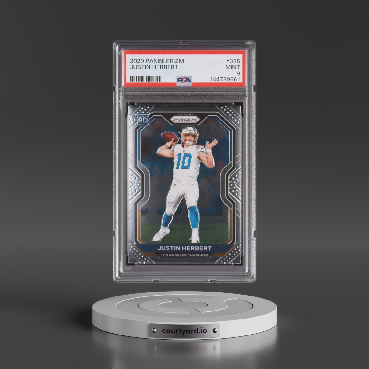 2020 Panini Prizm #325 Justin Herbert (PSA 9 MINT)