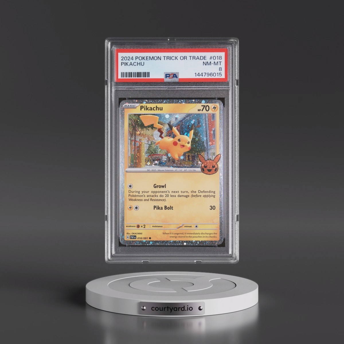 2024 Pokémon Trick or Trade #018 Pikachu (PSA 8 NM-MT)