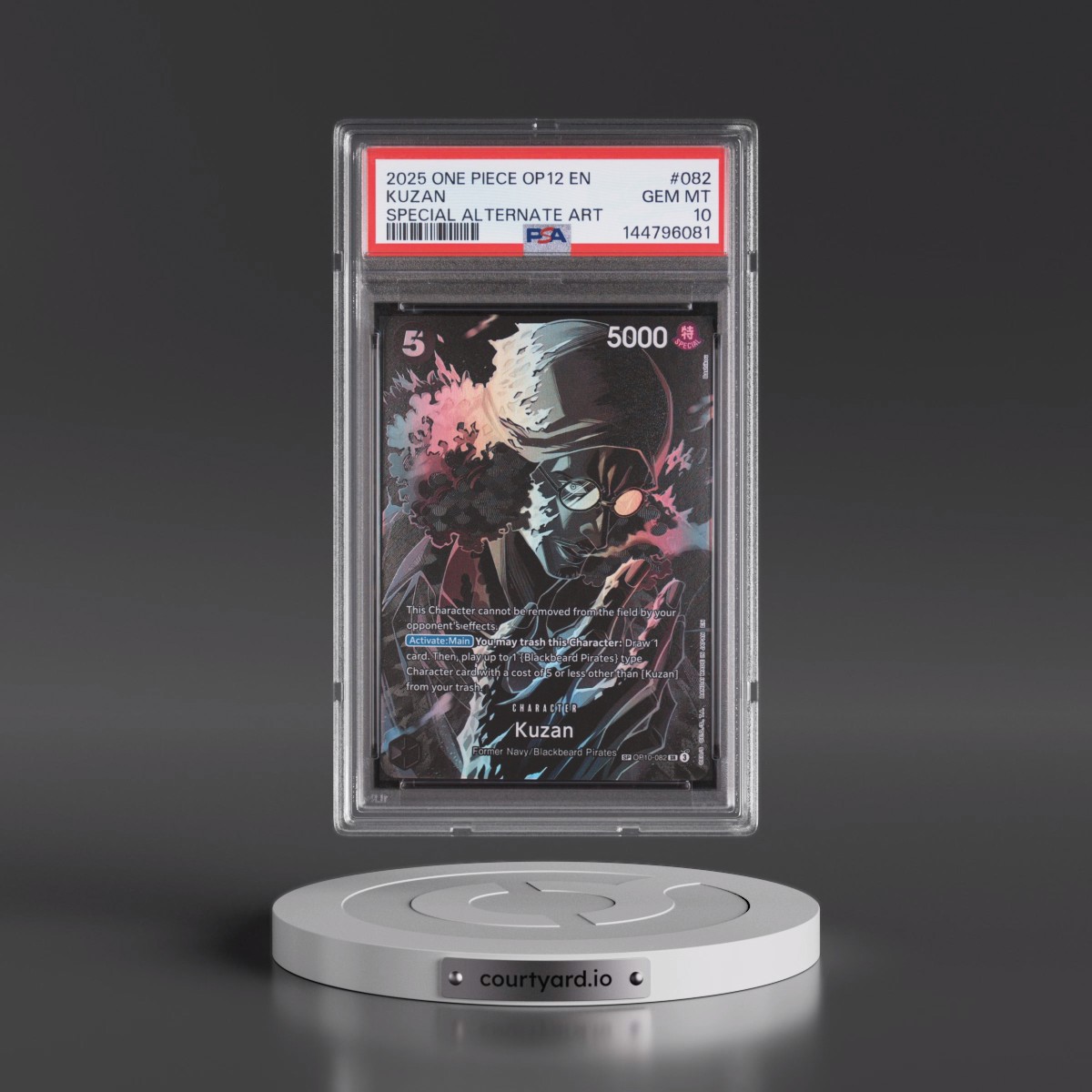 2025 One Piece OP12-Legacy of the Master #082 Kuzan - Special Alternate Art (PSA 10 GEM MINT)