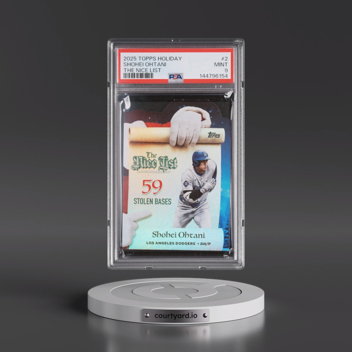 2025 Topps Holiday Making the Nice List #2 Shohei Ohtani (PSA 9 MINT)